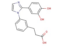 3-{3-[2-(3,4-dihydroxyphenyl)-1H-imidazol-1-yl]phenyl}propanoic acid