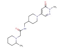 N-{[1-(1-methyl-6-oxo-1,6-dihydro-4-pyridazinyl)-4-piperidinyl]methyl}-2-(2-methyl-1-piperidinyl)acetamide