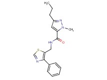 1-methyl-N-[(4-phenyl-1,3-thiazol-5-yl)methyl]-3-propyl-1H-pyrazole-5-carboxamide