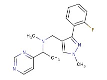 N-{[3-(2-fluorophenyl)-1-methyl-1H-pyrazol-4-yl]methyl}-N-methyl-1-(4-pyrimidinyl)ethanamine