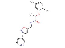 2-(2,5-dimethylphenoxy)-N-[(3-pyridin-3-ylisoxazol-5-yl)methyl]propanamide