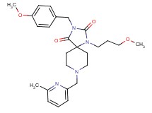 3-(4-methoxybenzyl)-1-(3-methoxypropyl)-8-[(6-methyl-2-pyridinyl)methyl]-1,3,8-triazaspiro[4.5]decane-2,4-dione