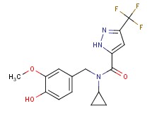 N-cyclopropyl-N-(4-hydroxy-3-methoxybenzyl)-3-(trifluoromethyl)-1H-pyrazole-5-carboxamide