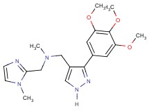N-methyl-1-(1-methyl-1H-imidazol-2-yl)-N-{[3-(3,4,5-trimethoxyphenyl)-1H-pyrazol-4-yl]methyl}methanamine