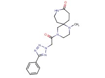 1-methyl-4-[(5-phenyl-2H-tetrazol-2-yl)acetyl]-1,4,9-triazaspiro[5.6]dodecan-10-one
