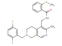 N-{[7-(2,5-difluorobenzyl)-3-methyl-5,6,7,8-tetrahydro-2,7-naphthyridin-4-yl]methyl}-2-(methylthio)benzamide
