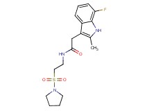 2-(7-fluoro-2-methyl-1H-indol-3-yl)-N-[2-(1-pyrrolidinylsulfonyl)ethyl]acetamide