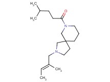 2-[(2E)-2-methylbut-2-en-1-yl]-7-(4-methylpentanoyl)-2,7-diazaspiro[4.5]decane
