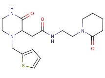 N-[2-(2-oxo-1-piperidinyl)ethyl]-2-[3-oxo-1-(2-thienylmethyl)-2-piperazinyl]acetamide