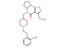N-cyclopentyl-3-ethyl-5-methyl-N-({1-[2-(2-methylphenyl)ethyl]-4-piperidinyl}methyl)-4-isoxazolecarboxamide