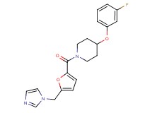 4-(3-fluorophenoxy)-1-[5-(1H-imidazol-1-ylmethyl)-2-furoyl]piperidine