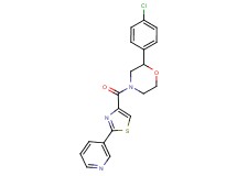 2-(4-chlorophenyl)-4-[(2-pyridin-3-yl-1,3-thiazol-4-yl)carbonyl]morpholine