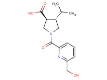 (3S*,4S*)-1-{[6-(hydroxymethyl)-2-pyridinyl]carbonyl}-4-isopropyl-3-pyrrolidinecarboxylic acid
