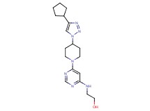 2-({6-[4-(4-cyclopentyl-1H-1,2,3-triazol-1-yl)-1-piperidinyl]-4-pyrimidinyl}amino)ethanol trifluoroacetate (salt)