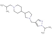 1-isobutyl-4-{1-[(1-isopropyl-1H-pyrazol-4-yl)methyl]-3-pyrrolidinyl}piperidine