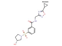 N-[(5-cyclopropyl-1,2,4-oxadiazol-3-yl)methyl]-3-{[(3R)-3-hydroxypyrrolidin-1-yl]sulfonyl}benzamide