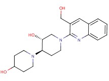 (3'R*,4'R*)-1'-[3-(hydroxymethyl)-2-quinolinyl]-1,4'-bipiperidine-3',4-diol