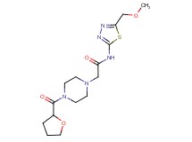 N-[5-(methoxymethyl)-1,3,4-thiadiazol-2-yl]-2-[4-(tetrahydrofuran-2-ylcarbonyl)piperazin-1-yl]acetamide