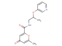 6-methyl-4-oxo-N-[2-(pyridin-3-yloxy)propyl]-4H-pyran-2-carboxamide