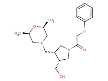 {(3R*,4R*)-4-{[(2R*,6S*)-2,6-dimethylmorpholin-4-yl]methyl}-1-[(phenylthio)acetyl]pyrrolidin-3-yl}methanol