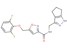 5-[(2,6-difluorophenoxy)methyl]-N-(1,4,5,6-tetrahydrocyclopenta[c]pyrazol-3-ylmethyl)isoxazole-3-carboxamide