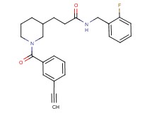 3-[1-(3-ethynylbenzoyl)-3-piperidinyl]-N-(2-fluorobenzyl)propanamide