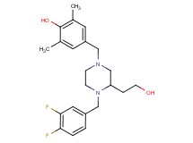 4-{[4-(3,4-difluorobenzyl)-3-(2-hydroxyethyl)-1-piperazinyl]methyl}-2,6-dimethylphenol