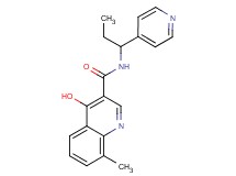 4-hydroxy-8-methyl-N-[1-(4-pyridinyl)propyl]-3-quinolinecarboxamide
