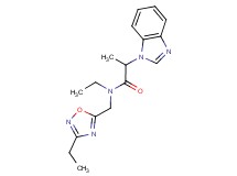 2-(1H-benzimidazol-1-yl)-N-ethyl-N-[(3-ethyl-1,2,4-oxadiazol-5-yl)methyl]propanamide