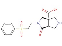rel-(3aS,6aS)-1-oxo-2-[2-(phenylsulfonyl)ethyl]hexahydropyrrolo[3,4-c]pyrrole-3a(1H)-carboxylic acid hydrochloride
