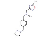 N-methyl-1-(5-methyl-1,2,4-oxadiazol-3-yl)-N-[4-(1H-pyrazol-1-ylmethyl)benzyl]methanamine