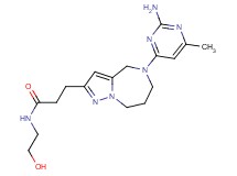 3-[5-(2-amino-6-methyl-4-pyrimidinyl)-5,6,7,8-tetrahydro-4H-pyrazolo[1,5-a][1,4]diazepin-2-yl]-N-(2-hydroxyethyl)propanamide