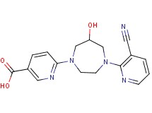 6-[4-(3-cyanopyridin-2-yl)-6-hydroxy-1,4-diazepan-1-yl]nicotinic acid