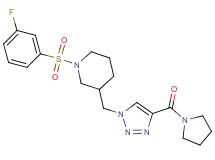 1-[(3-fluorophenyl)sulfonyl]-3-{[4-(1-pyrrolidinylcarbonyl)-1H-1,2,3-triazol-1-yl]methyl}piperidine