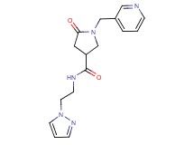 5-oxo-N-[2-(1H-pyrazol-1-yl)ethyl]-1-(3-pyridinylmethyl)-3-pyrrolidinecarboxamide trifluoroacetate