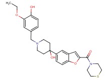 1-(3-ethoxy-4-hydroxybenzyl)-4-[2-(4-thiomorpholinylcarbonyl)-1-benzofuran-5-yl]-4-piperidinol