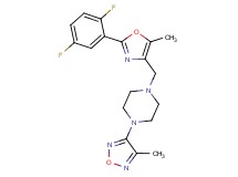 1-{[2-(2,5-difluorophenyl)-5-methyl-1,3-oxazol-4-yl]methyl}-4-(4-methyl-1,2,5-oxadiazol-3-yl)piperazine