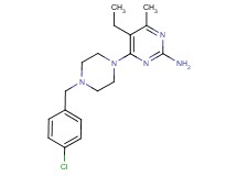 4-[4-(4-chlorobenzyl)piperazin-1-yl]-5-ethyl-6-methylpyrimidin-2-amine