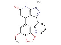 4-(7-methoxy-1,3-benzodioxol-5-yl)-1-methyl-3-pyridin-3-yl-1,4,5,7-tetrahydro-6H-pyrazolo[3,4-b]pyridin-6-one