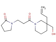 1-{3-[3-allyl-3-(hydroxymethyl)-1-piperidinyl]-3-oxopropyl}-2-pyrrolidinone