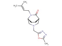 (1S*,5R*)-6-(3-methyl-2-buten-1-yl)-3-[(5-methyl-1,3,4-oxadiazol-2-yl)methyl]-3,6-diazabicyclo[3.2.2]nonan-7-one