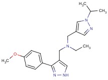 N-[(1-isopropyl-1H-pyrazol-4-yl)methyl]-N-{[3-(4-methoxyphenyl)-1H-pyrazol-4-yl]methyl}ethanamine