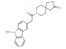 8-[(9-methyl-9H-carbazol-3-yl)acetyl]-2,8-diazaspiro[4.5]decan-3-one