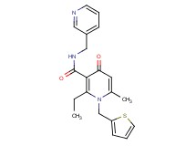 2-ethyl-6-methyl-4-oxo-N-(3-pyridinylmethyl)-1-(2-thienylmethyl)-1,4-dihydro-3-pyridinecarboxamide