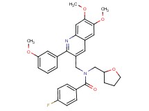 N-{[6,7-dimethoxy-2-(3-methoxyphenyl)-3-quinolinyl]methyl}-4-fluoro-N-(tetrahydro-2-furanylmethyl)benzamide