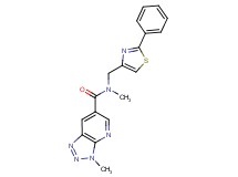 N,3-dimethyl-N-[(2-phenyl-1,3-thiazol-4-yl)methyl]-3H-[1,2,3]triazolo[4,5-b]pyridine-6-carboxamide