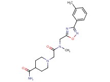 1-[2-(methyl{[3-(3-methylphenyl)-1,2,4-oxadiazol-5-yl]methyl}amino)-2-oxoethyl]piperidine-4-carboxamide