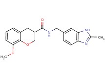 8-methoxy-N-[(2-methyl-1H-benzimidazol-6-yl)methyl]chromane-3-carboxamide
