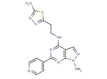 N-[2-(5-amino-1,3,4-thiadiazol-2-yl)ethyl]-1-methyl-6-(4-pyridinyl)-1H-pyrazolo[3,4-d]pyrimidin-4-amine
