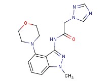 N-(1-methyl-4-morpholin-4-yl-1H-indazol-3-yl)-2-(1H-1,2,4-triazol-1-yl)acetamide
